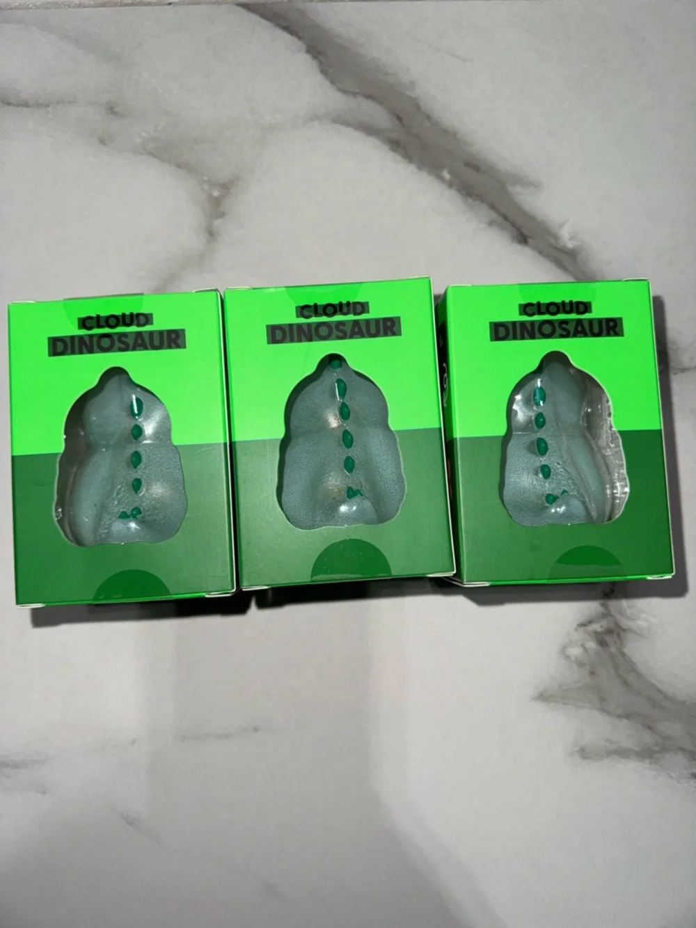 J’ Adore Green Cloud Dinosaur Sensory Toy - Glitter Stretch Squishy